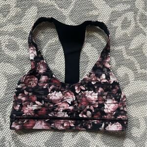 Lululemon Break Free Racerback Bra, Nulux 
Peony Multi/black
